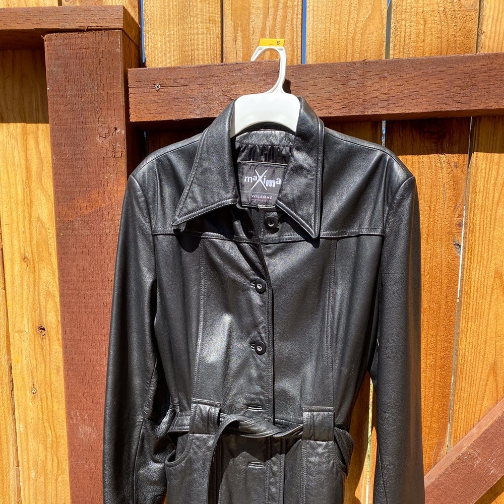 Black leather jacket, Wilson’s leather
